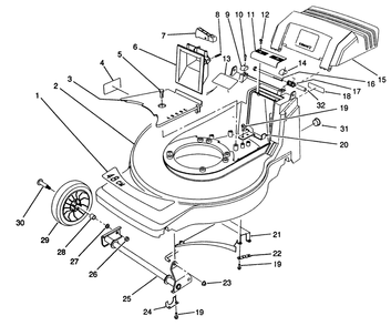 Housing Assembly Diagram and Parts List for 20910 0000001 - 0999999 Toro Lawn Mower