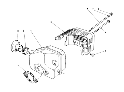 Muffler Assembly (Engine No. 47pg6) Diagram and Parts List for 20745C 7000001 - 7999999 Toro Lawn Mower