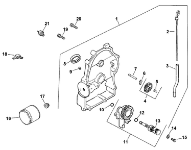 Oil Pan/Lubrication Diagram and Parts List for 74209 (200001000-200999999)(2000) Toro Lawn Mower