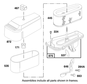 Engine Briggs & Stratton Model 28q777-0668-E1 Diagram and Parts List for 71196 8900001 - 8999999 Toro Lawn Tractor