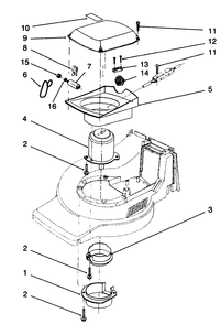Motor Assembly Diagram and Parts List for 21050BE 6900001 - 6999999 Toro Lawn Mower