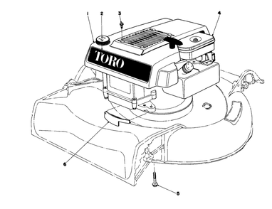 Engine Assembly Diagram and Parts List for 16360 0000001 - 0999999 Toro Lawn Mower