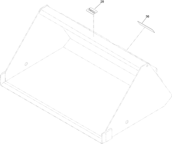 Bucket Decal Assembly Diagram and Parts List for 22342HD 413000000 - 999999999 Toro Lawn Tractor Accessories