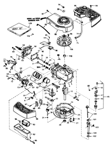 Engine Tecumseh Model No. Tnt 100 10097e Diagram and Parts List for 20574 7000001 - 7999999 Toro Lawn Mower