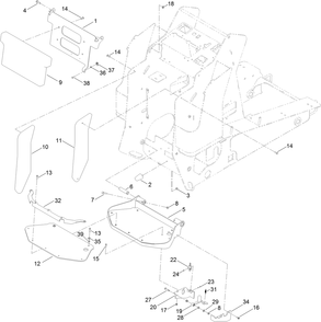Platform And Cushion Assembly Diagram and Parts List for 22327G 405800000 - 407139999 Toro Lawn Tractor Accessories