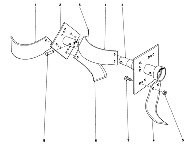 Slasher Tine Kit (3, 4, And 5 H.P. Kit) Diagram and Parts List for 17-8620  Toro Tiller
