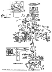 Engine Model 130902 (Recoil) Briggs & Stratton Diagram and Parts List for 57043 1000001 - 1999999 Toro Lawn Tractor