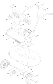 Part Location Diagram of 136-9077 Toro Decal-Hoc, Front