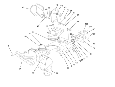 Chute Assembly Diagram and Parts List for 38176 8900001 - 8999999 Toro Snow Blower