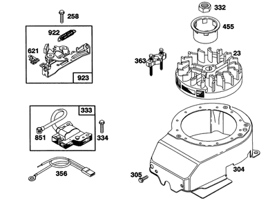 Engine Briggs & Stratton Model 122702-3188-01 Diagram and Parts List for 20212 1000001 - 1999999 Toro Lawn Mower