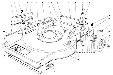 Mower Housing Assembly-Model 16800 Diagram and Parts List for 16810 9000001 - 9999999 Toro Lawn Mower