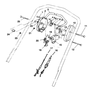 Traction Control Assembly Diagram and Parts List for 26631B 3900001 - 3999999 Toro Lawn Mower