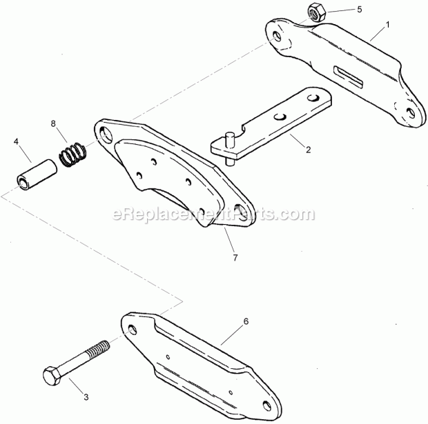 Disc Brake Caliper Assembly Diagram and Parts List for 2011  Toro Lawn Tractor Accessories