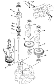 12.5hp Engine Crankshaft & Camshaft Assembly Diagram and Parts List for 32-10B503 2000001 - 2999999 Toro Lawn Tractor