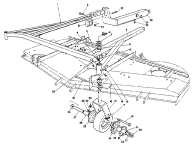 Carrier Frame Assembly Diagram and Parts List for 30564 400001 - 499999 Toro Lawn Mower