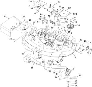 Part Location Diagram of 104-1300 Toro BLADE-ATOMIC