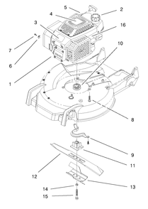 Engine Assembly Diagram and Parts List for 20464 6900001 - 6999999 Toro Lawn Mower