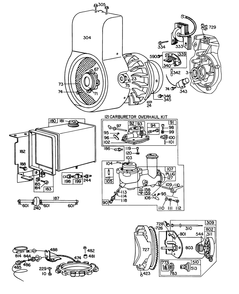 Engine Briggs & Stratton Model No. 251417 Type No. 0140-01 Diagram and Parts List for 31995 6000001 - 6999999 Toro Snow Blower