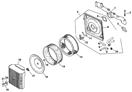 Part Location Diagram of 2409419 Toro Base, air cleaner