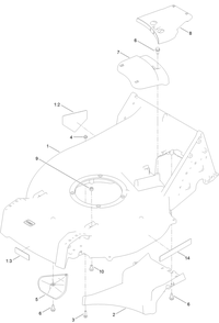 Housing Assembly Diagram and Parts List for 22289 404800000-409999999 Toro Lawn Mower