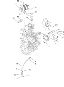 Engine Assembly Diagram and Parts List for 25530T 323000000 - 999999999 Toro Lawn Tractor Accessories