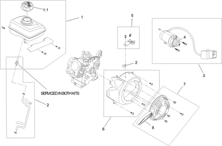 Engine Assembly No. 3 Diagram and Parts List for 38475 412500000 - 999999999 Toro Snow Blower