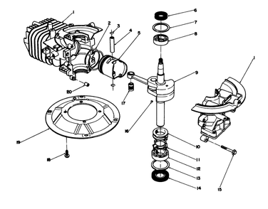 Crankshaft Assembly (Model No. 47pn2-7) Diagram and Parts List for 22043 3900965 - 3999999 Toro Lawn Mower