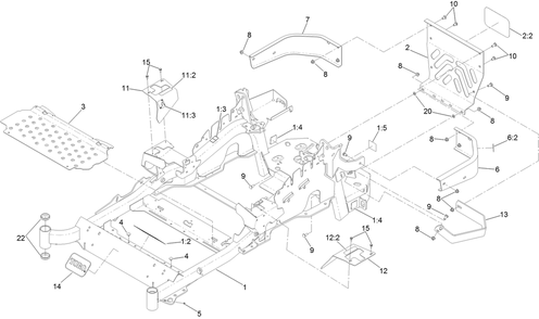 Frame Assembly Diagram and Parts List for 74904 402090000-403247208 Toro Lawn Mower