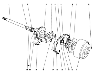 Brake Assembly Diagram and Parts List for 30775 600001 - 699999 Toro Lawn Tractor