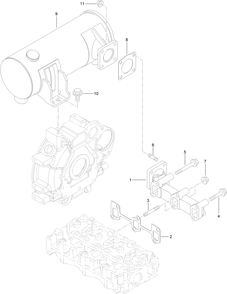 Exhaust Manifold And Muffler Assembly Diagram and Parts List for 22352 412900000 - 999999999 Toro Lawn Tractor Accessories