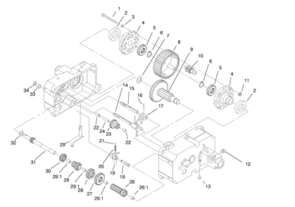 Transmission 8-Speed 8 Pinion (Continued) Diagram and Parts List for 73402 7900001 - 7999999 Toro Lawn Tractor
