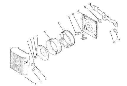 Air Intake/Filtration (Kohler Engine Cv16s-Ps61514) Diagram and Parts List for 72042 5900001 - 5900796 Toro Lawn Tractor
