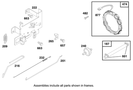 Engine Briggs & Stratton Model 283707-0156-01 Diagram and Parts List for 71188 7900001 - 7999999 Toro Lawn Tractor