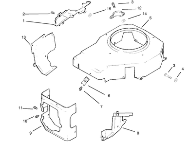 Blower Housing & Baffles-Kohler Diagram and Parts List for 72045 7900001 - 7999999 Toro Lawn Tractor