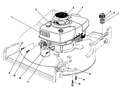 Engine Assembly Diagram and Parts List for 20676 5000001 - 5999999 Toro Lawn Mower