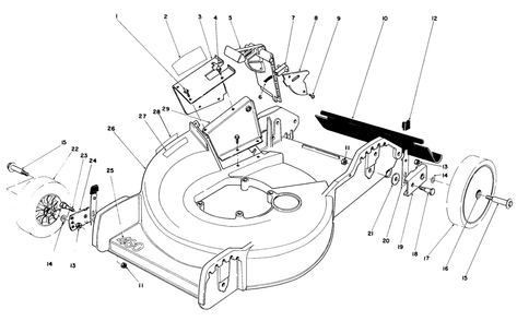 Housing Assembly Diagram and Parts List for 20762 4000001 - 4999999 Toro Lawn Mower