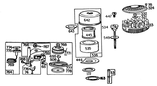 Engine Briggs & Stratton Model No. 110908-1204-01 Diagram and Parts List for 20661 3000001 - 3999999 Toro Lawn Mower