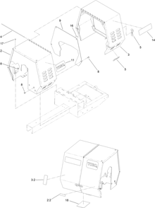 Cowl Assembly Diagram and Parts List for 60219 400000000 - 404319999 Toro Cement Mixer