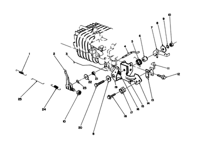 Governor Assembly (Model No. 47ph7) Diagram and Parts List for 16585C 8000001 - 8999999 Toro Lawn Mower