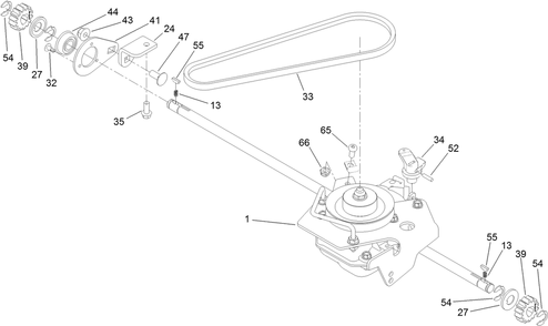 Gear Case And Pinion Assembly Diagram and Parts List for 22203TE (312000001-312999999)(2012) Toro Lawn Mower