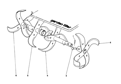 Slasher Tine Assembly Diagram and Parts List for 58226 1000001 - 1999999 Toro Tiller