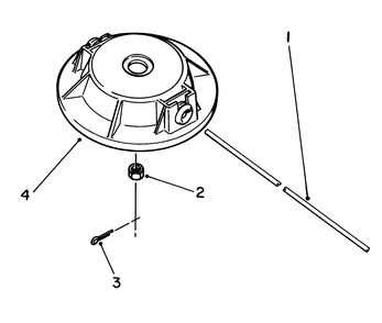Fixed Line Head (Optional) Diagram and Parts List for 51644V 1000001 - 1999999 Toro Trimmer