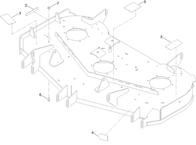 Deck Decal Assembly No. 140-0352 Diagram and Parts List for 75316TA 409330000 - 411419999 Toro Lawn Tractor