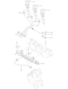 Fuel Injection Valve Assembly Diagram and Parts List for 22370 413000000 - 414487256 Toro Lawn Tractor Accessories