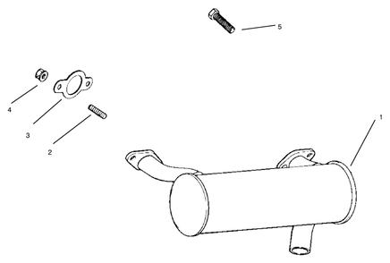 Exhaust Diagram and Parts List for 30612 890001 - 899999 Toro Lawn Tractor