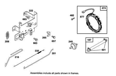 Engine Briggs & Stratton Model 28m707-0122-01 Diagram and Parts List for 71205 59000001 - 59999999 Toro Lawn Tractor