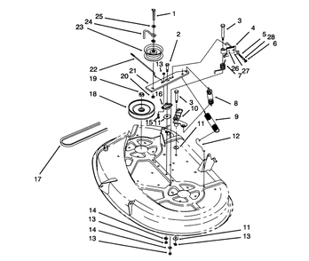 Brake Assembly (38" Cutting Unit) Diagram and Parts List for 71203 3900001 - 3999999 Toro Lawn Tractor