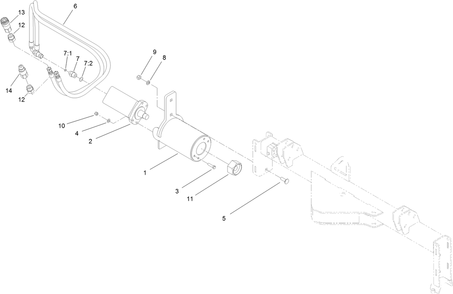 Hydraulic Motor Assembly Diagram and Parts List for 22426 316000001 - 999999999 Toro Lawn Tractor Accessories