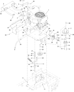 Engine Assembly Diagram and Parts List for 68141 414400369 - 999999999 Toro Lawn Tractor Accessories