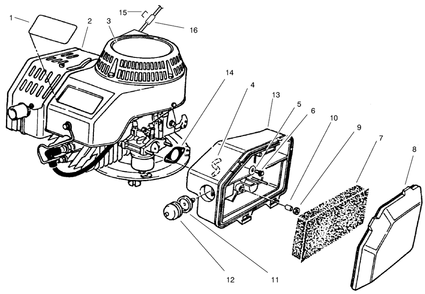 Engine Assembly Diagram and Parts List for 22026 7900001 - 7999999 Toro Lawn Mower